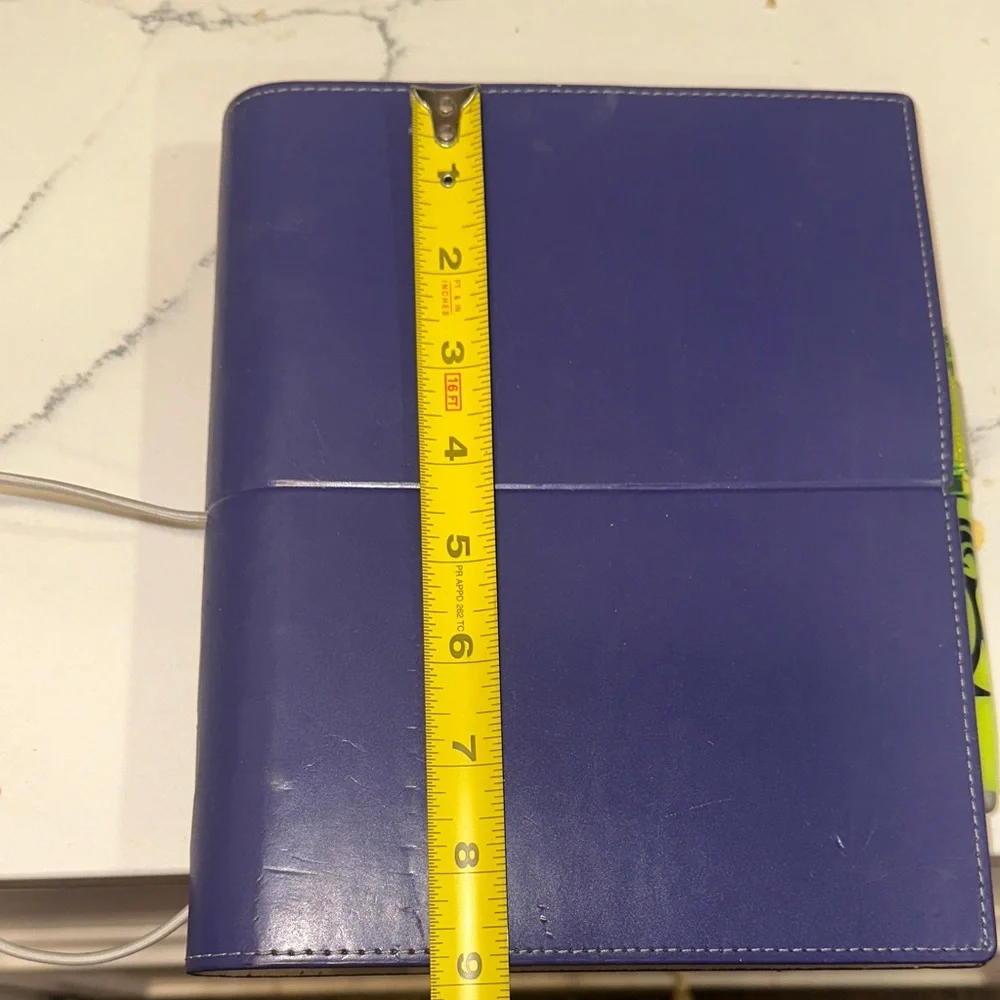 Purple Leather filoFAX folio planner organizer with many extras